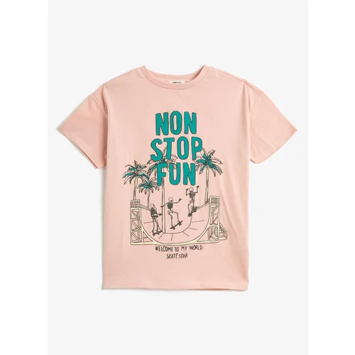 Koton Printed Pink Boy T-shirt 3skb10241tk