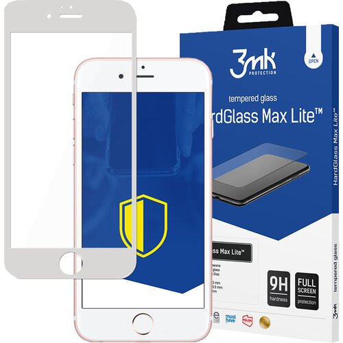 3mk APPLE IPHONE 6/6S WHITE - HARDGLASS MAX LITE, (22002189) Slike
