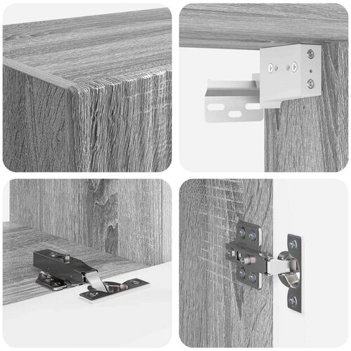  Komplet TV omaric 4 pcs Siva Sonoma Konstruiran les - - Siva - 61.16 - 30 x 31 x 60 cm - 2025-vidaXL-Uvoz_2 Slike