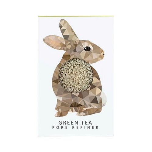 The Konjac Sponge Company konjac Mini Pore Refiner Woodland Rabbit with Green Tea Slike