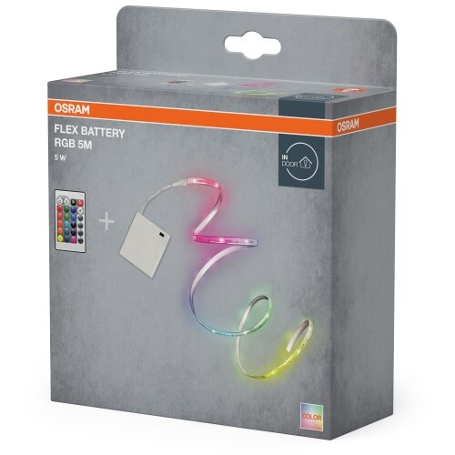 Osram LED RGB prigu&amp;scaron;iva traka FLEX BATTERY 5m LED/5W/4xAA + sa daljinskim upravljačem Slike