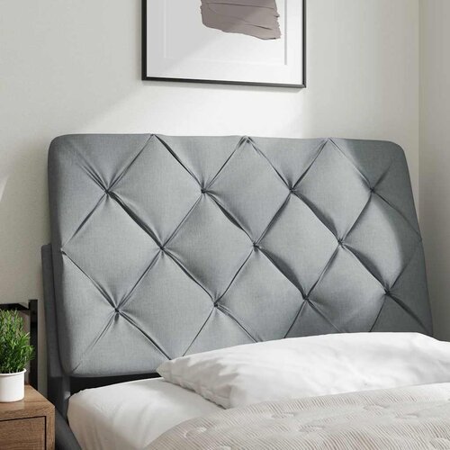 Maison Chic posteljno vzglavje - vzglavna omarica - vzglavna stranica svetlo siva 90 cm blago, (21704137) Cene