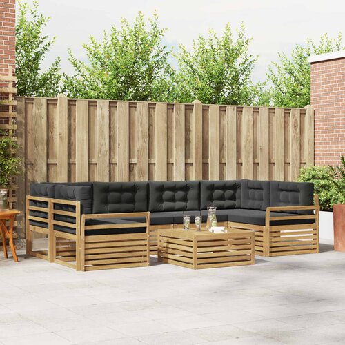  Set vanjskih sofa 7 kom. Bijela i antracit Cene
