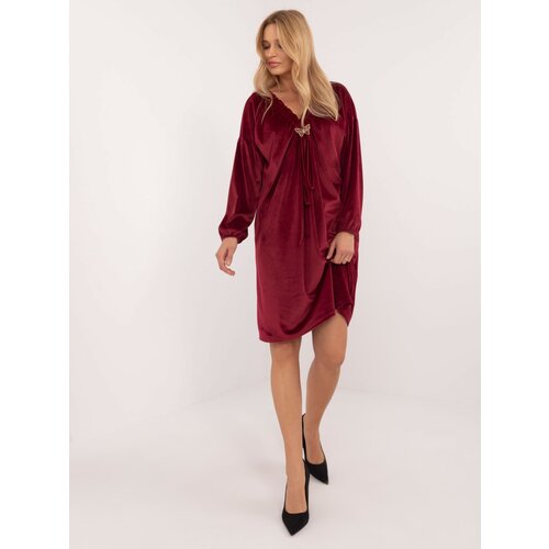 Italy Moda Dress-DHJ-SK-19890.86P-burgundy Slike