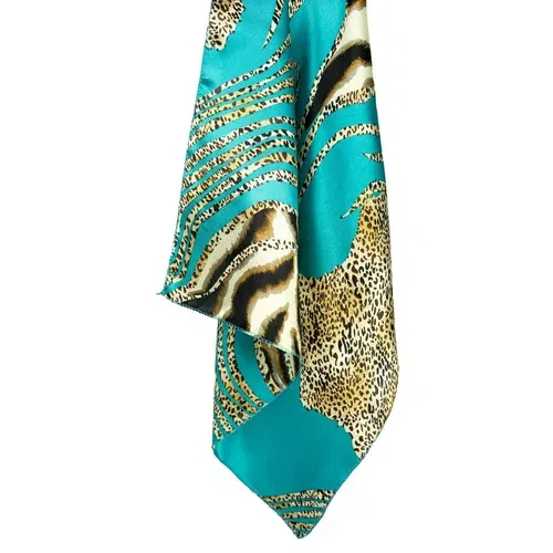 Art of Polo Scarf 20974 Satin Wild Splash turquoise 1