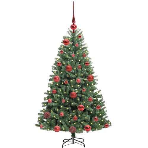  Umjetno božićno drvce s nogom Zelena 120 cm PVC i metal Slike