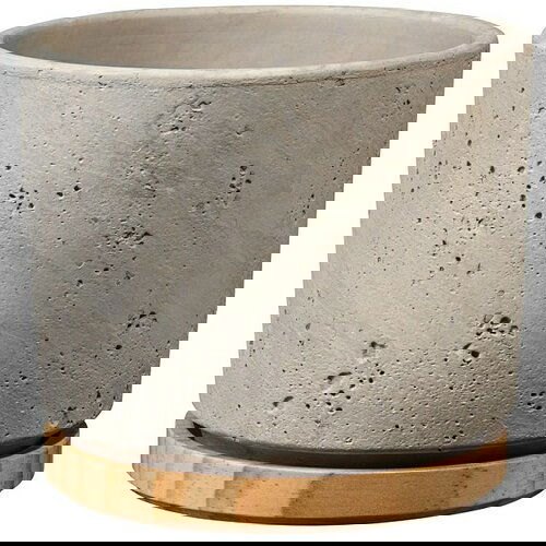 Soendgen Keramik Okrogli lonec Paros Deluxe (Zunanje dimenzije (Ø x V): 16 x 14 cm, Siva, Les) Cene