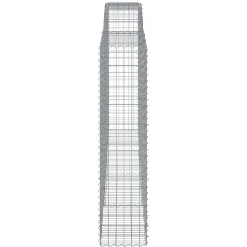  Lučne gabionske ko&amp;scaron;are 2 kom 400x50x200/220cm pocinčano željezo Slike