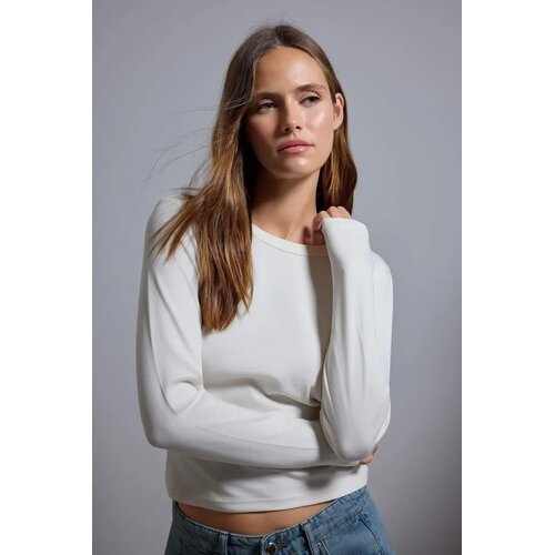 TRENDYOLMILLA ženska majica Twoaw27Ts00039, ecru Cene