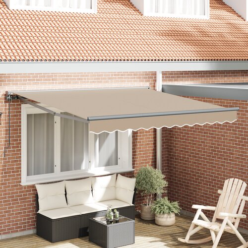 vidaXL Retraktilna tenda Bež 300x250 cm Poliester Cene
