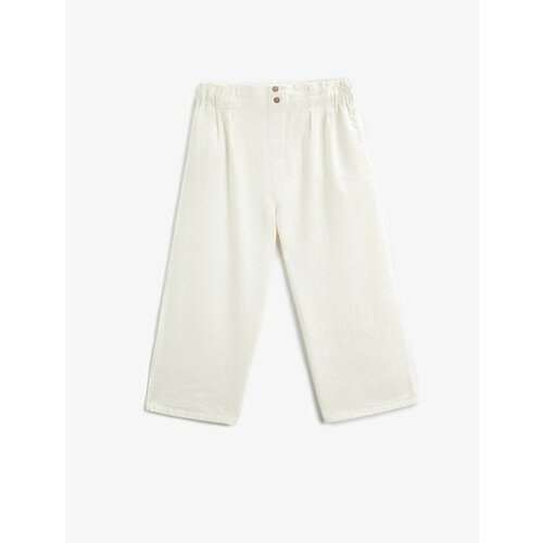 Koton Pants - White - Straight Cene