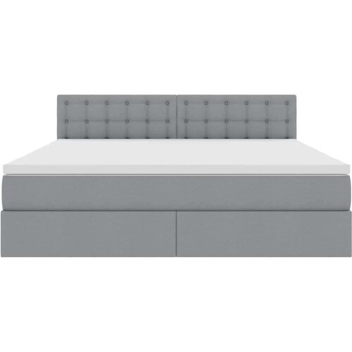  Krevet S LED lampica Svijetlo siva 180 x 200 cm tkanina Slike