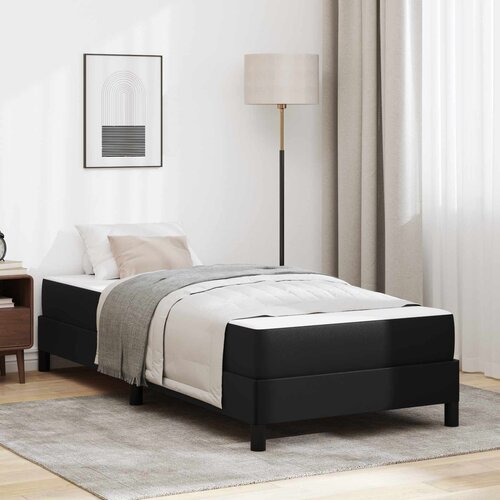  Krevetna konstrukcija s madracem Crna 90 x 200 cm tkanina Cene
