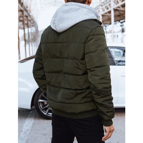 DStreet Men's Green Quilted Winter Jacket Slike