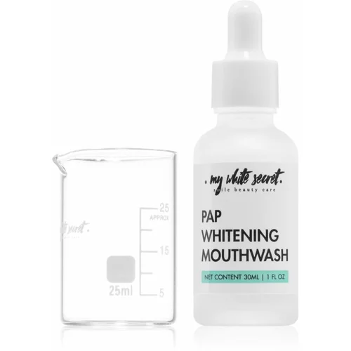 My White Secret PAP Whitening Mouthwash koncentrirana ustna voda z belilnim učinkom 30 ml