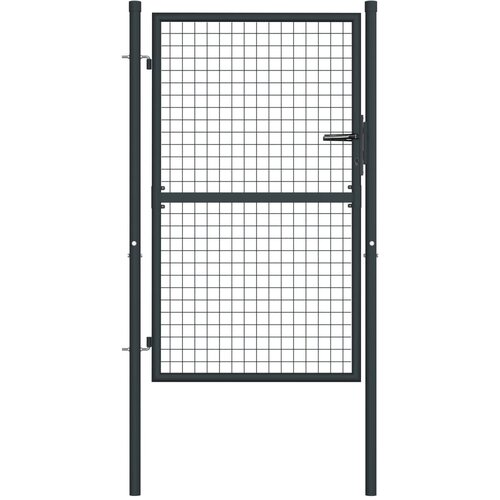vidaXL Mrežasta vrtna vrata pocinkano jeklo 100x175 cm siva, (20772185) Cene
