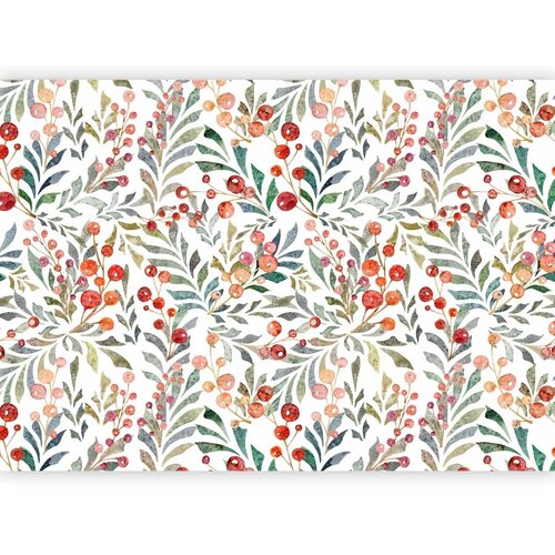  Foto tapeta - Leaves of Red Berries 100x70 Slike