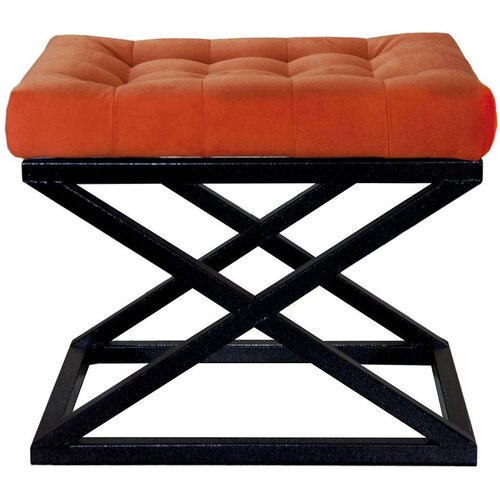Atelier Del Sofa Capraz - Black, Orange BlackOrange Pouffe Cene