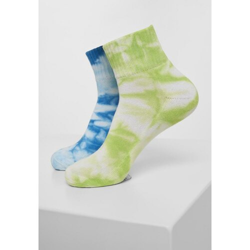 Urban Classics tie dye socks short 2-Pack green/blue Slike