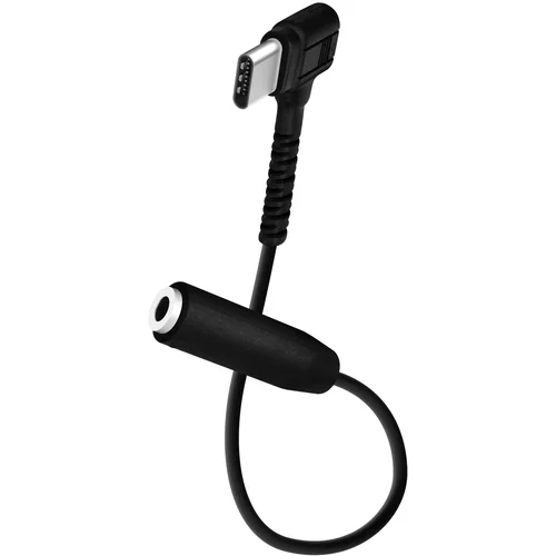 AVIZAR USB-C na 3,5 mm ženski avdio adapter, poševna oblika z 12 cm dolžine - crn, (20633102)