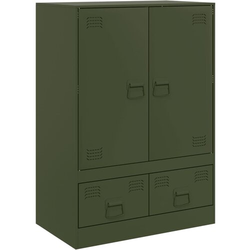 vidaXL Visoka omarica olivno zelena 67x39x95 cm jeklo, (21274543) Cene