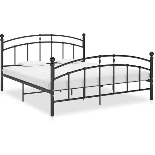  Za krevet crni metalni 140 x 200 cm Slike