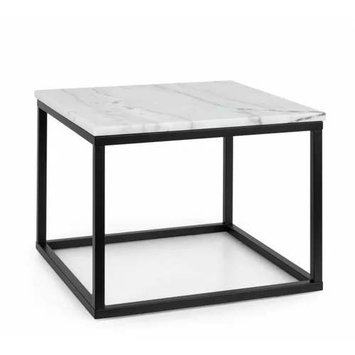 Besoa Volos T50, klubska mizica, 50 x 40 x 50 cm, marmor, za notranjo in zunanjo uporabo, črno bela