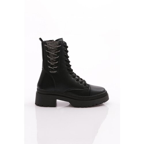 DGN K9002 Women&amp;#039;s Lace-Up Boots Black Caviar Slike
