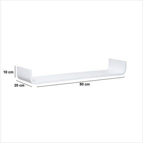 5five Zidna polica KAPTO 80x20 cm bela Slike