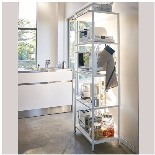 YAMAZAKI Mat bel jeklen regal 60x170x46,5 cm Tower &amp;ndash; Slike
