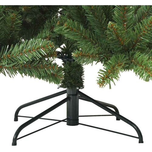 VidaXL Umjetno božićno drvce s nogom with LEDs s stalakom 240cm PVC Slike