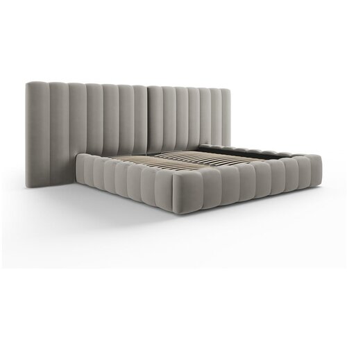 Milo Casa Sivi tapecirani bračni krevet s prostorom za pohranu s podnicom 180x200 cm Gina &amp;ndash; Slike