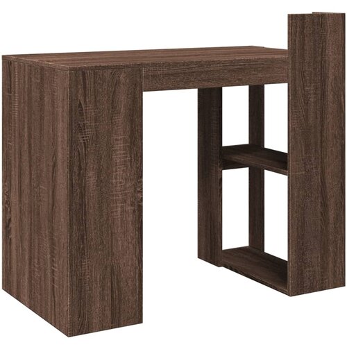  Uredski stol boja smeđeg hrasta 103,5x56,5x94 cm drveni Slike