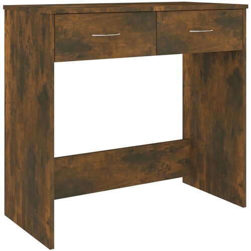 Maison Chic Pisalna miza - pisarni&amp;scaron;ka miza - Računalni&amp;scaron;ka miza dimljeni hrast 80x40x75 cm konstruiran les, (21785369) Slike