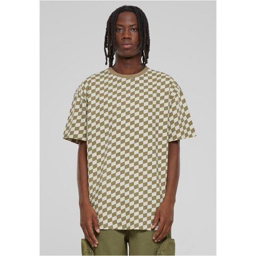 Urban Classics Men&amp;#039;s T-shirt Oversized Check khaki Slike