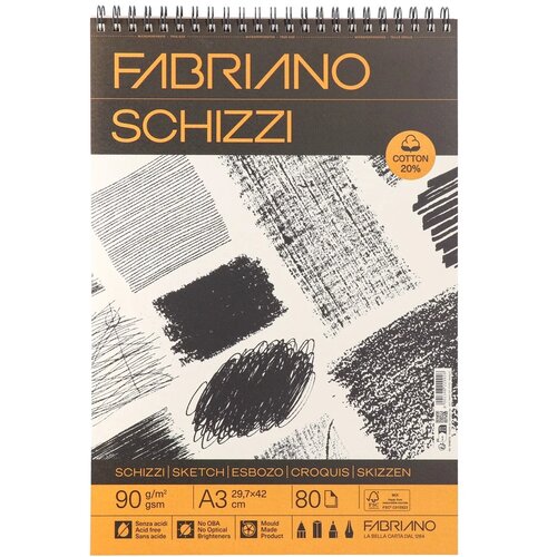 Schizzi, blok za skiciranje, spirala, 90g, 80 lista - odaberite format Cene
