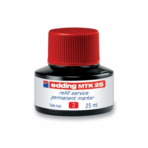  Refil za permanent markere E-MTK 25, 25ml Edding crvena Slike