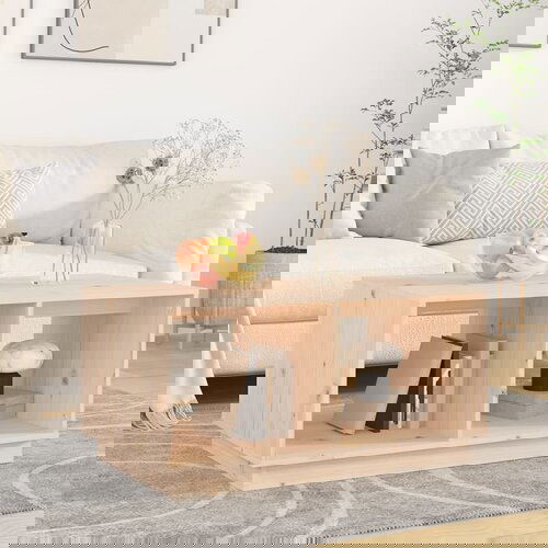 The Living Store Klubska mizica 80x50x40 cm trdna borovina - Klubska Mizica, (21573805) Slike
