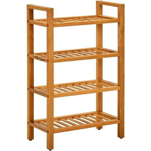 Furnova Stojalo za čevlje s 4 policami 50x27x80 cm trdna hrastovina, (21954703) Furnova Stojalo za čevlje s 4 policami 50x27x80 cm trdna hrastovina, (21954703)