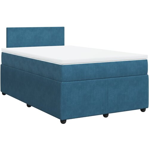 Maison Chic Box spring postelja - Vzmetna postelja z vzmetnico modra 120x200 cm žamet SL18182, (21884170) Cene