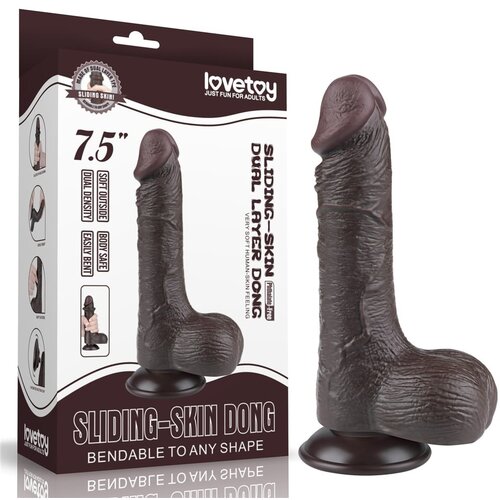 Lovetoy 2024 Sliding Skin black dildo 19,5cm Slike
