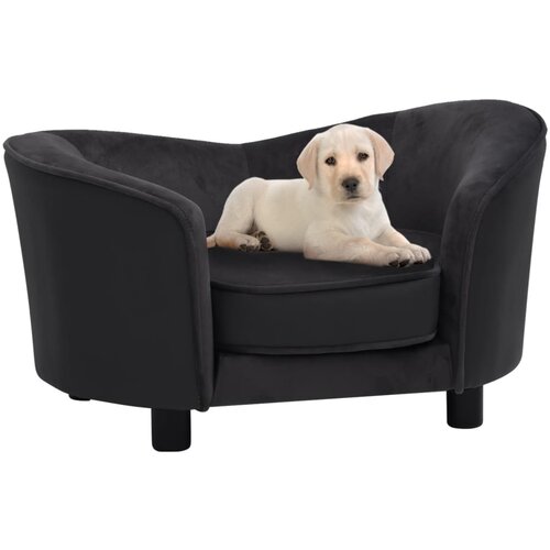 VidaXL Sofa za pse crna 69 x 49 x 40 cm od pli&amp;scaron;a i umjetne kože Slike