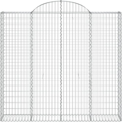  Lučne gabionske ko&amp;scaron;are 2 kom 200x30x180/200cm pocinčano željezo Slike