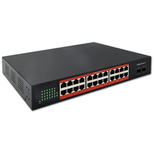 Qoltec Przełącznik sieciowy SWITCH Gigabit Ethernet | 24x RJ45 | 2x SFP | 1000 Mb /s Slike
