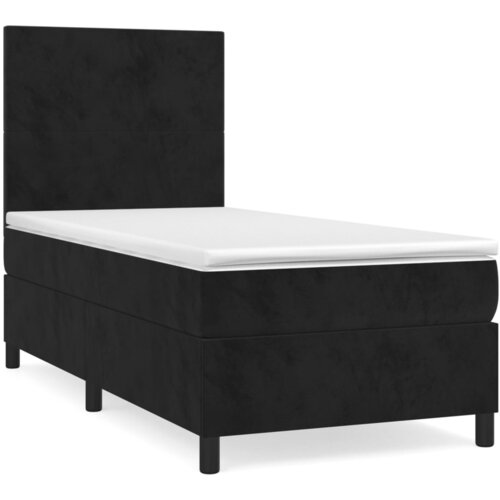 Maison Chic Box spring postelja - Vzmetna postelja z vzmetnico črna 100x200 cm žamet SL19545, (21885291) Slike