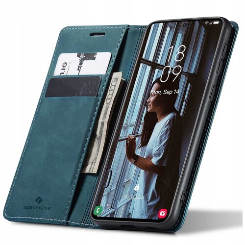 Spacecase CASE DENARNICA ZA SAMSUNG GALAXY S21 MODRA USNJENA, (21962944) Cene