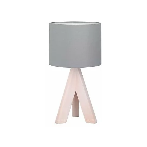 Tri O Siva stolna svjetiljka od prirodnog drva i tkanine Ging, visina 31 cm
