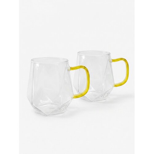 Sinsay Staklene &amp;scaron;alice s geometrijskim dnom 2 pack Slike