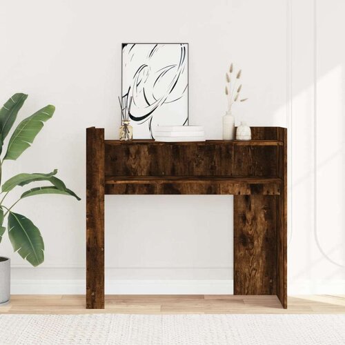  Konzolni stol boja hrasta 100x35x90 cm konstruirano drvo Slike