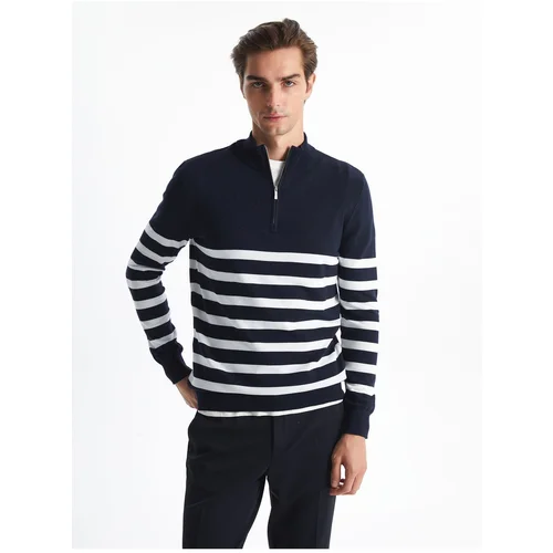 LC Waikiki Men's High Neck Long Sleeve Striped Knitwear Sweater